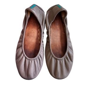 TIEKS Taupe Leather Ballet Shoes 7